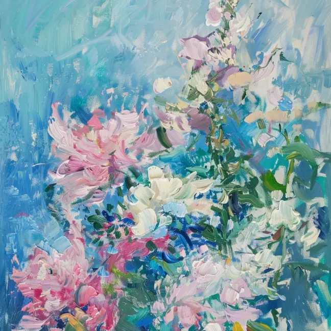 flower blossoms of impressionism style generated by PicLumen's ai art generator