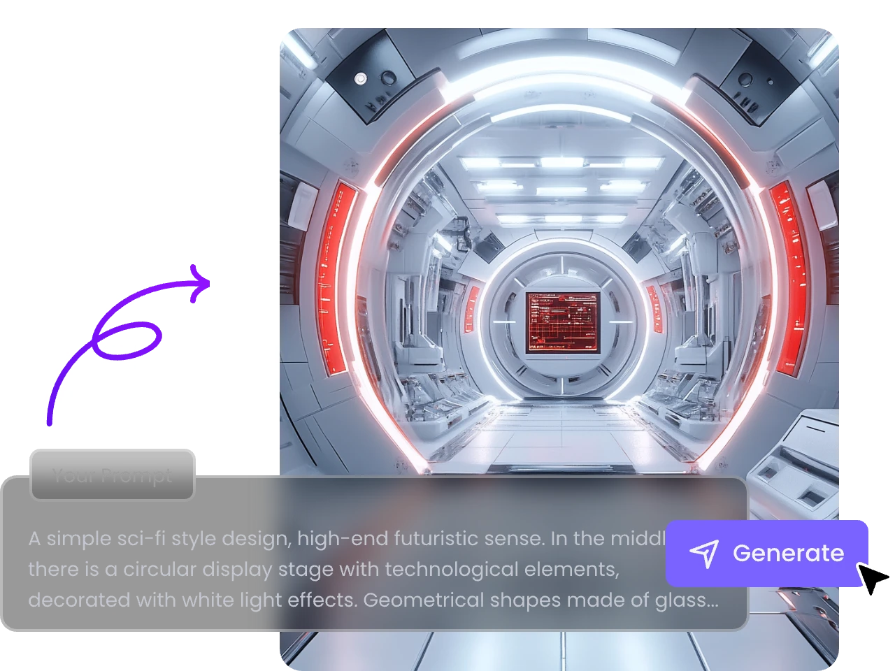 space station image generated from text prompt using piclumen ai image generator