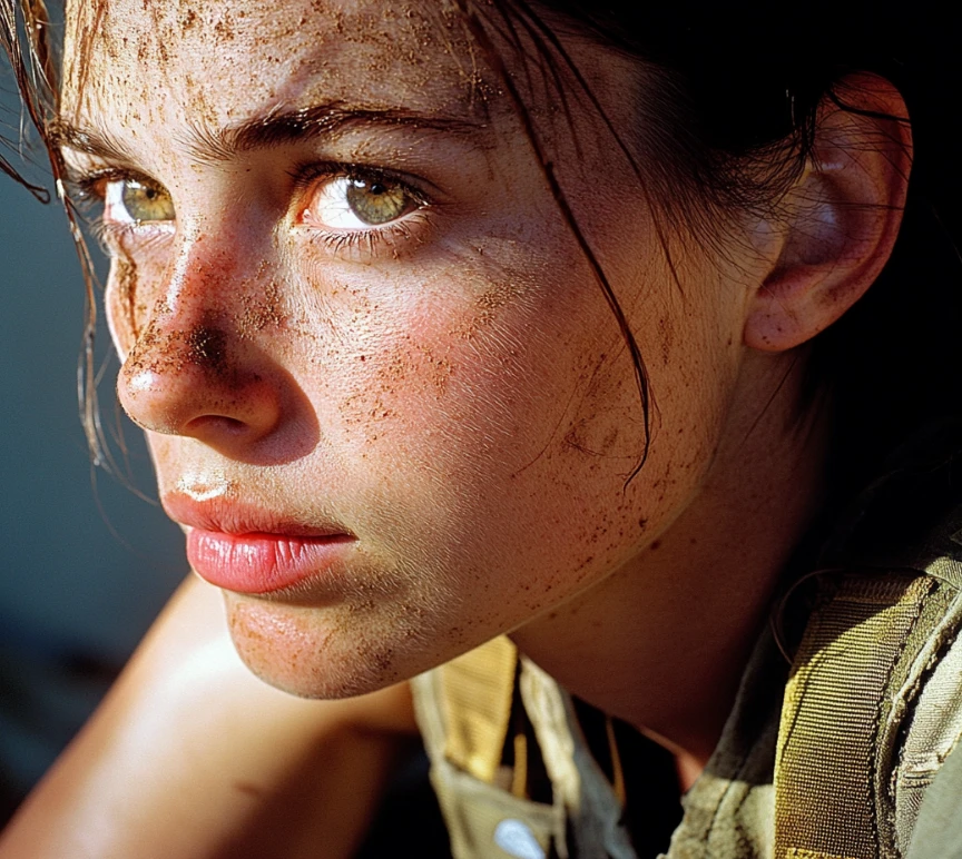 generador humano ai que produce retratos humanos realistas con ojos expresivos en primer plano