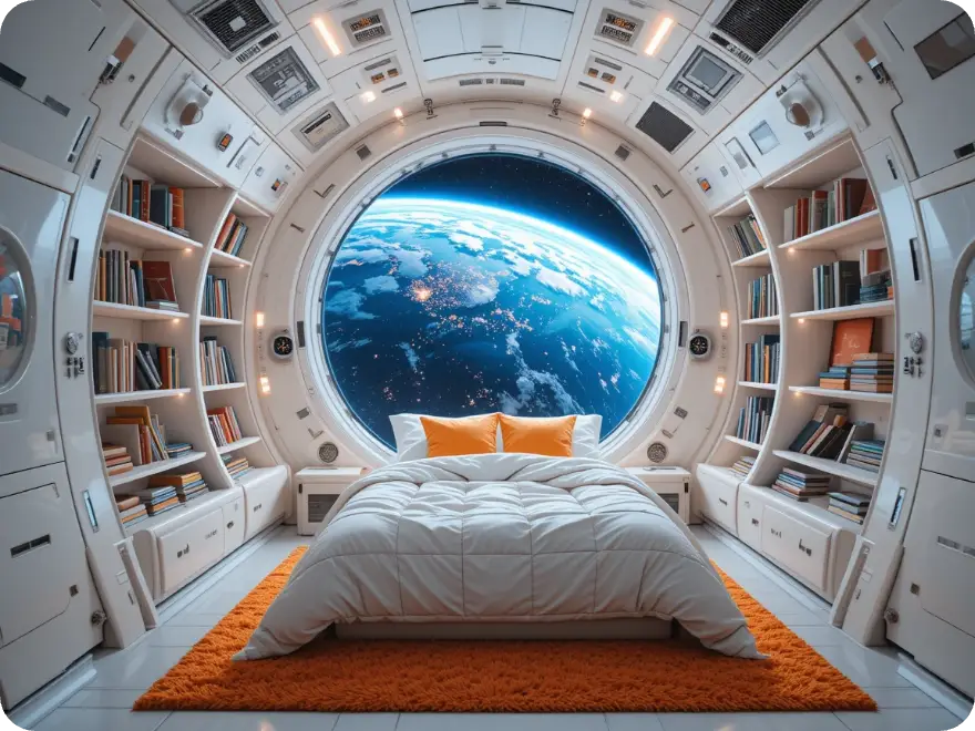 ai generated interior design for ejection capsule image from piclumen text-to-image ai