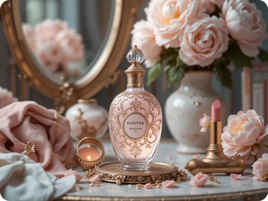 ai product image of a perfume bottle design