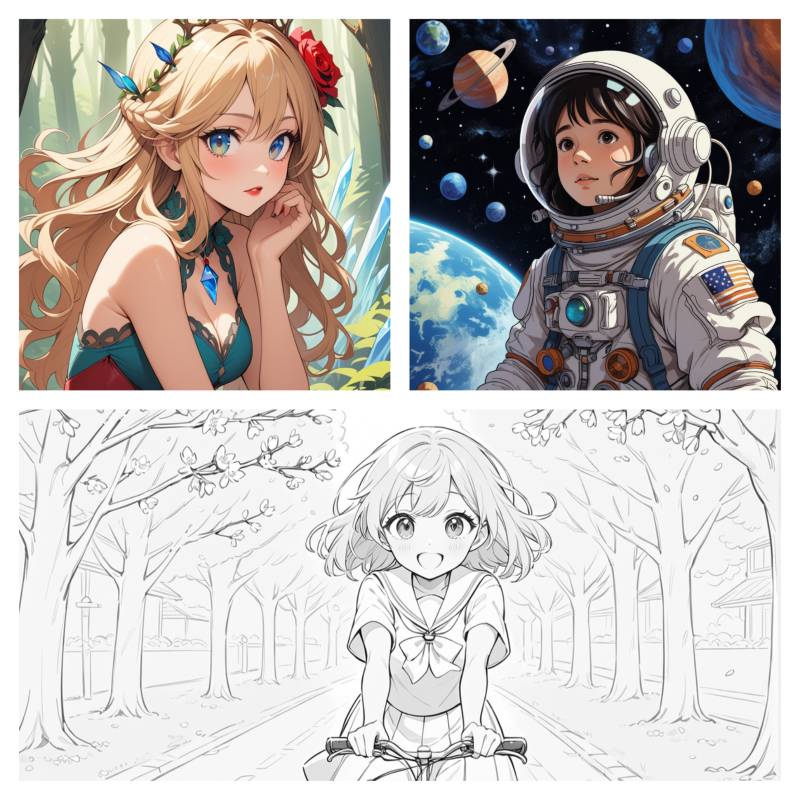 PicLumen's anime ai art generator models - PicLumen Anime, Realistic, Line Art