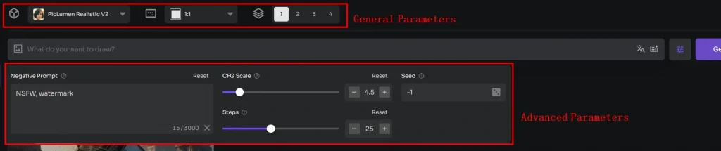 customizing image parameters