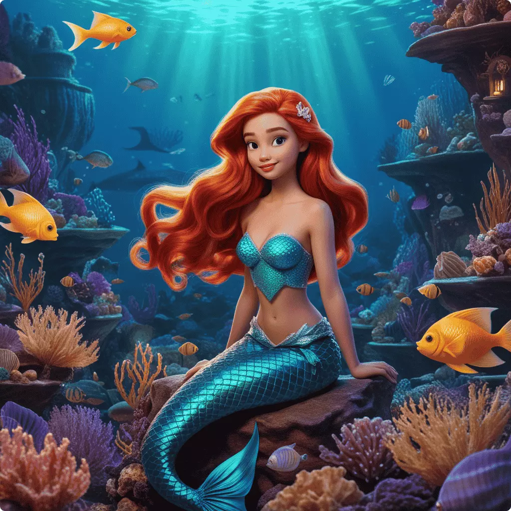 a mermaid under the sea