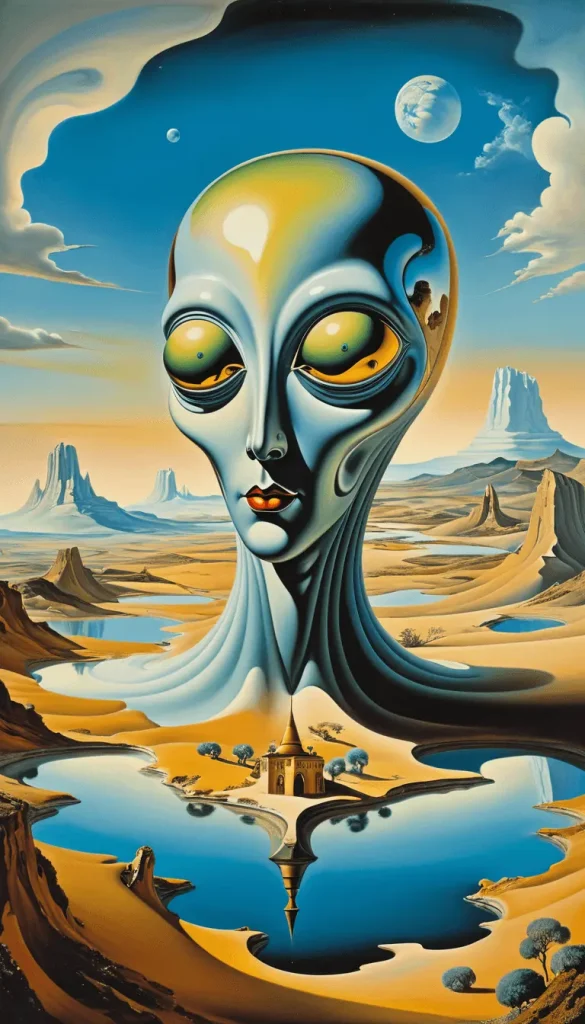 Surrealist Art - a distorted alien