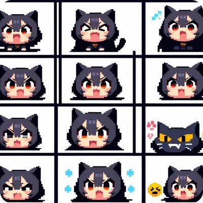 cute anime pixel emojis