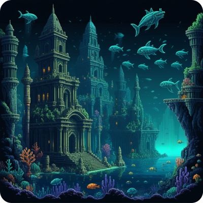 underwater Atlantis city