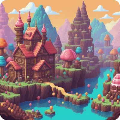 a fantasy ai generated candy house