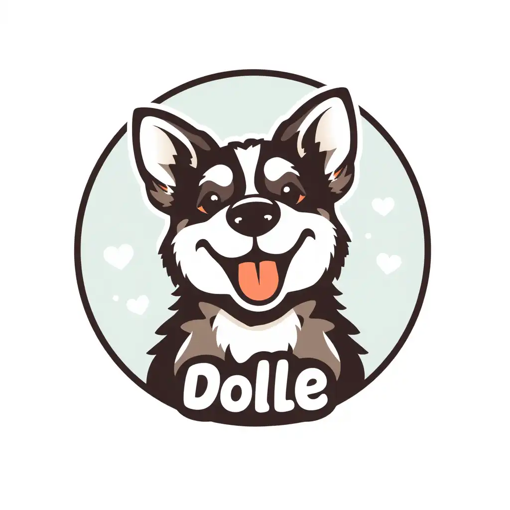 PicLumen AI logo maker: dog food brand DOLLE logo