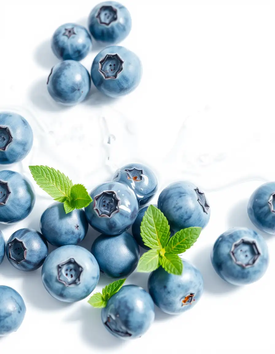 PicLumen AI photo generator: blueberries, photorealistic image