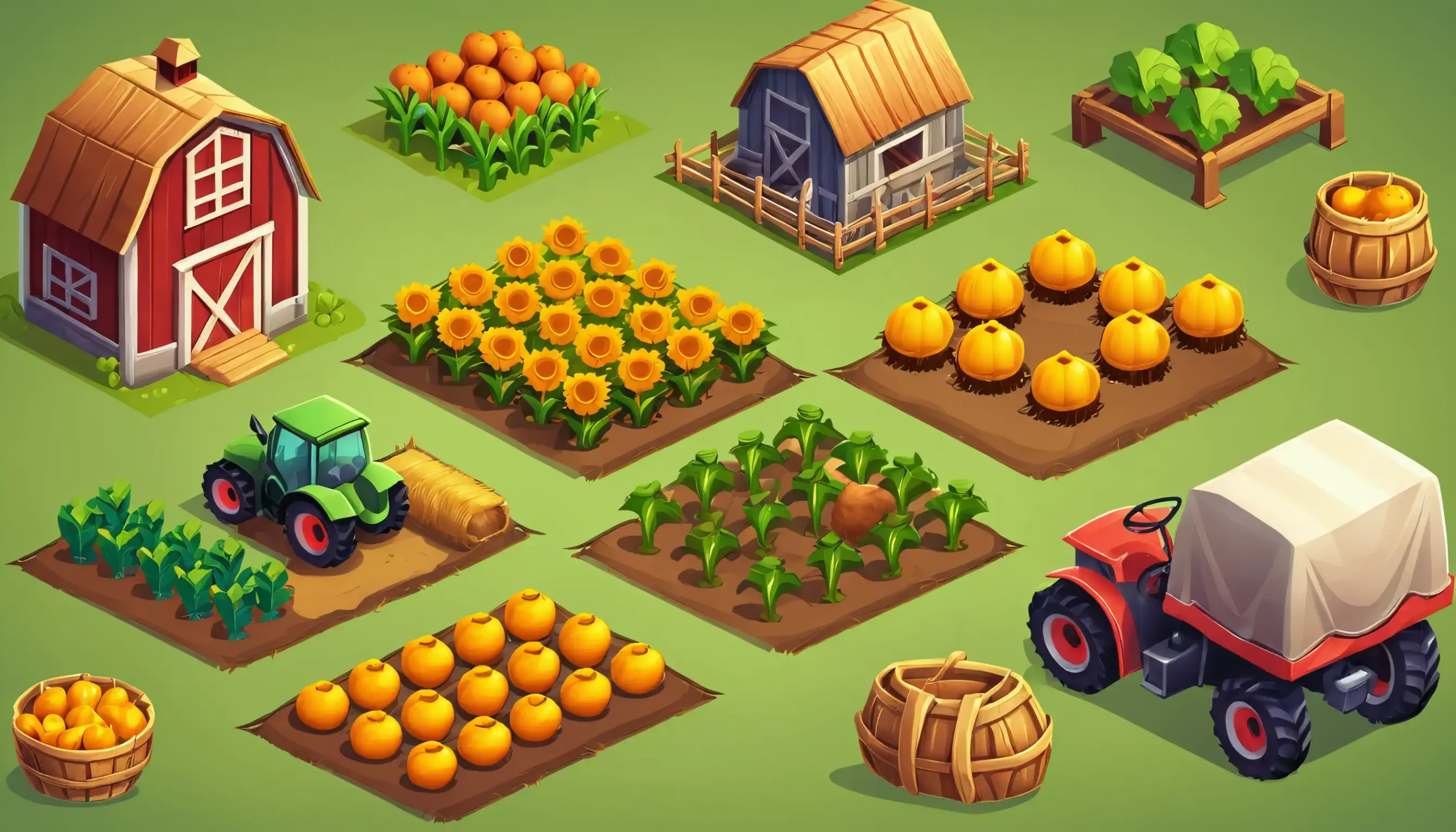 3d farming game produced by AI text-to-image ai