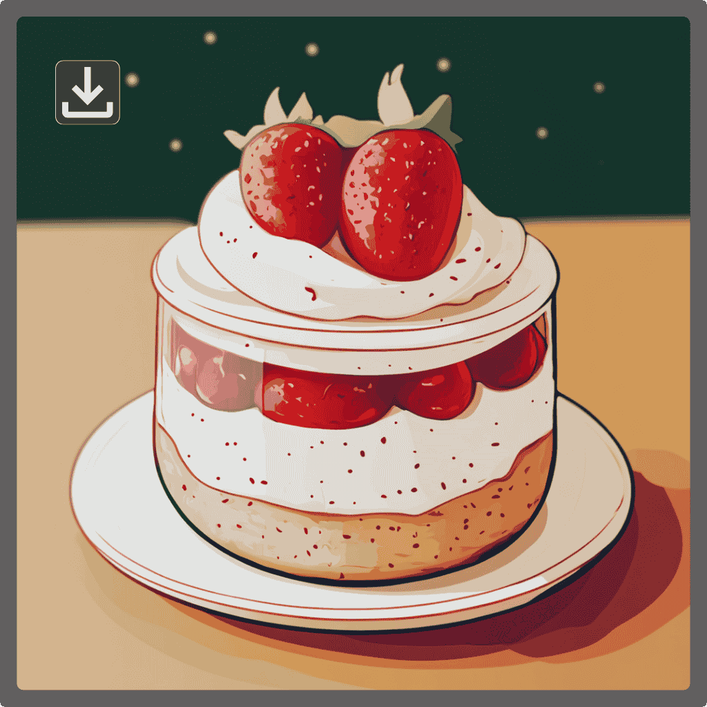 a cake icon generated from photo