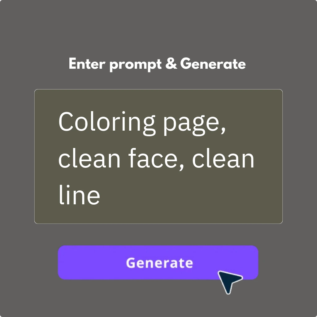 Enter your photo to coloring page prompt