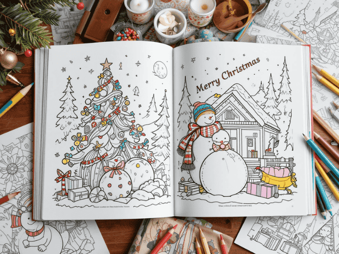 christmas coloring page - coloring page books