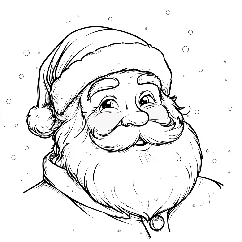 christmas coloring page - santa claus