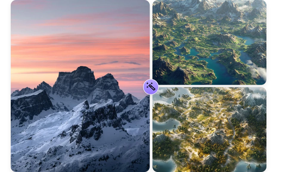 AI landscape design for games and films