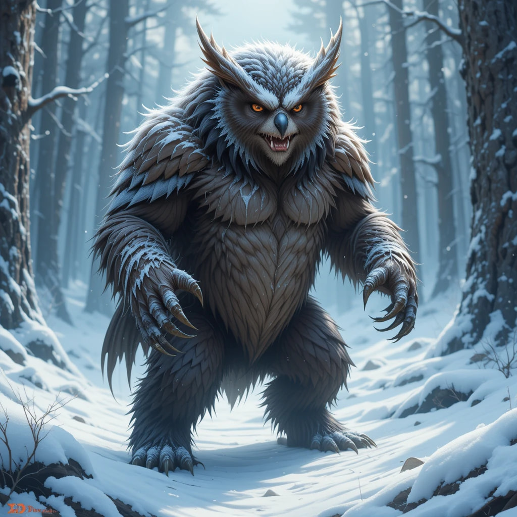 DnD art-a ferocious owlbear