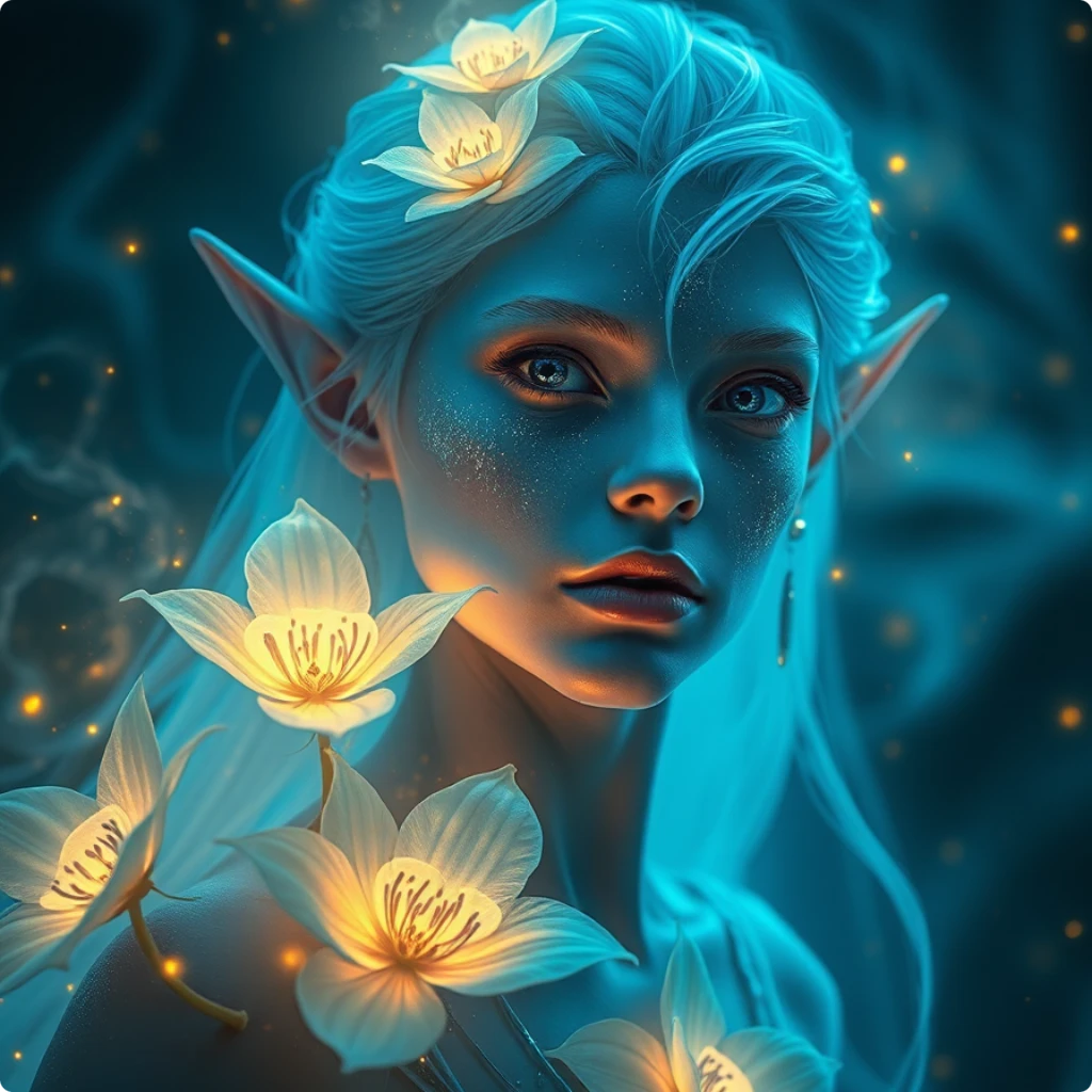 glowing fantasy character