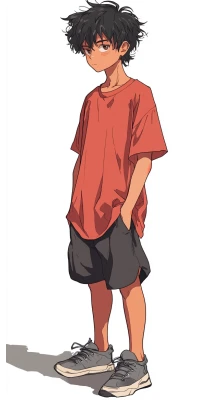 handsome male anime full-body character