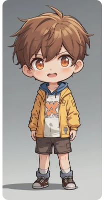 cute male chibi full body character